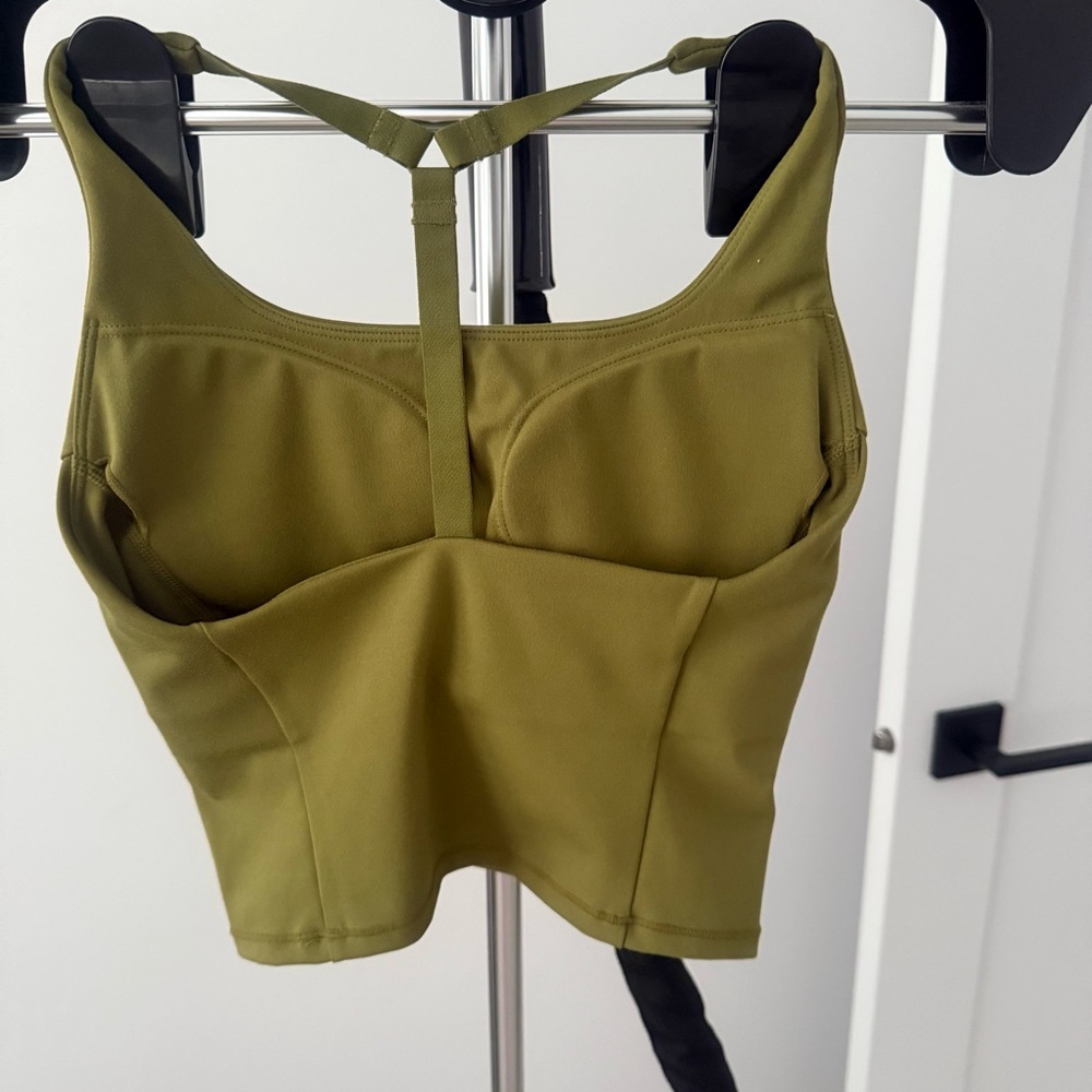 Oner Active Timeless Square neck Mid Vest | Olive Green | X-Small - Picture 4 of 8